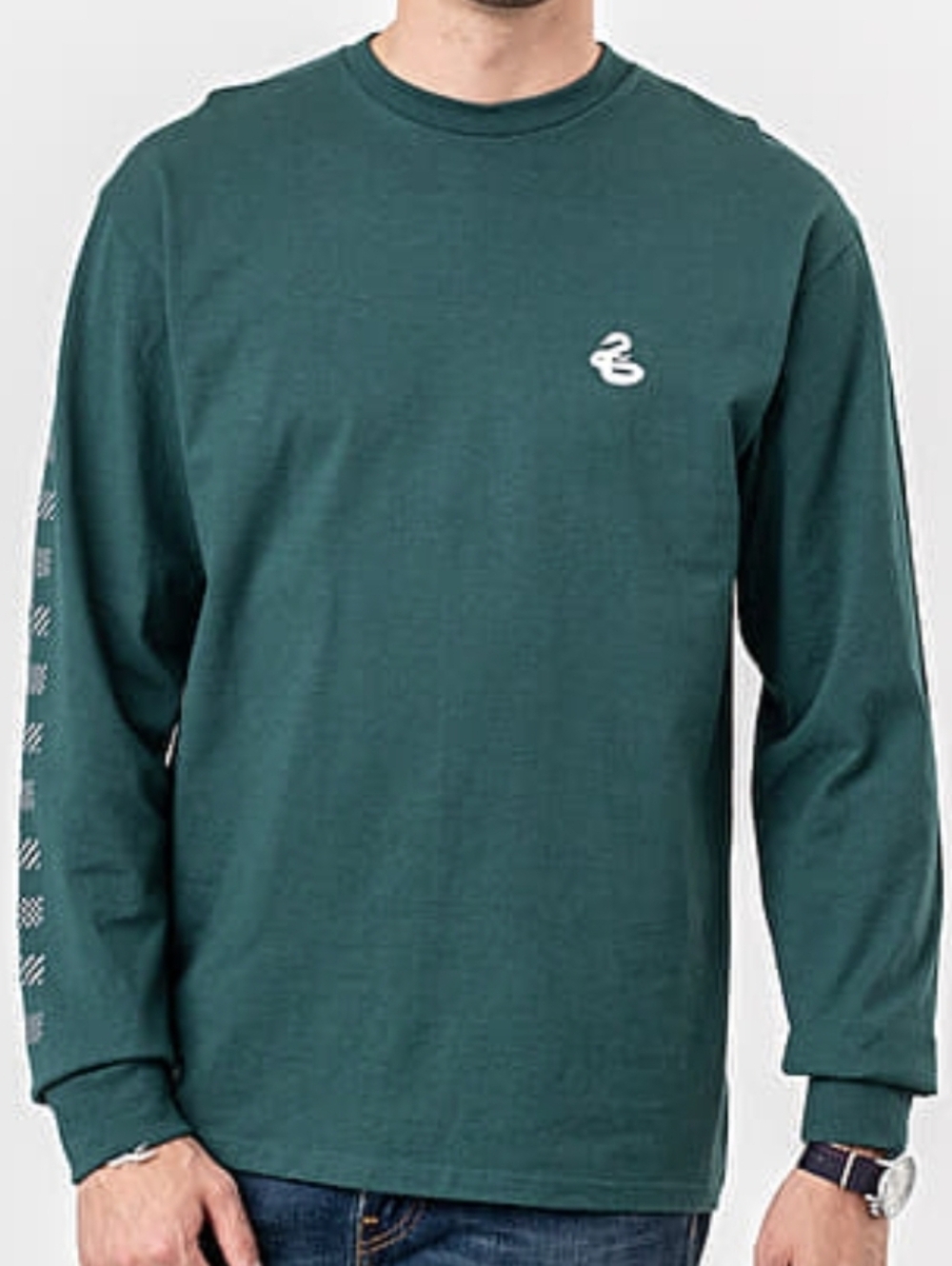 Vans x Harry Potter Slytherin Unisex Longsleeve Trekking Tee In Jade Green